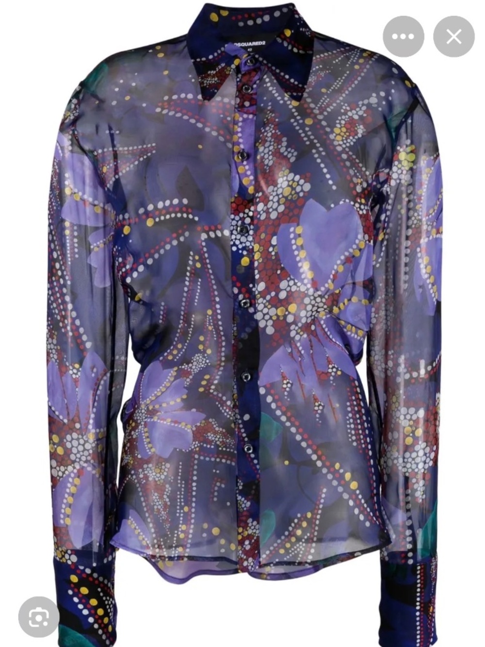 DSQUARED2 Chiffon blouse made in Italy